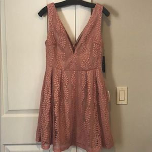 Blush pink A-line dress